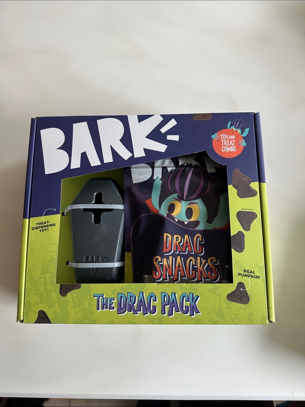 Bark Drac Pack Toy & Treat Combo - Purple & Lime Green